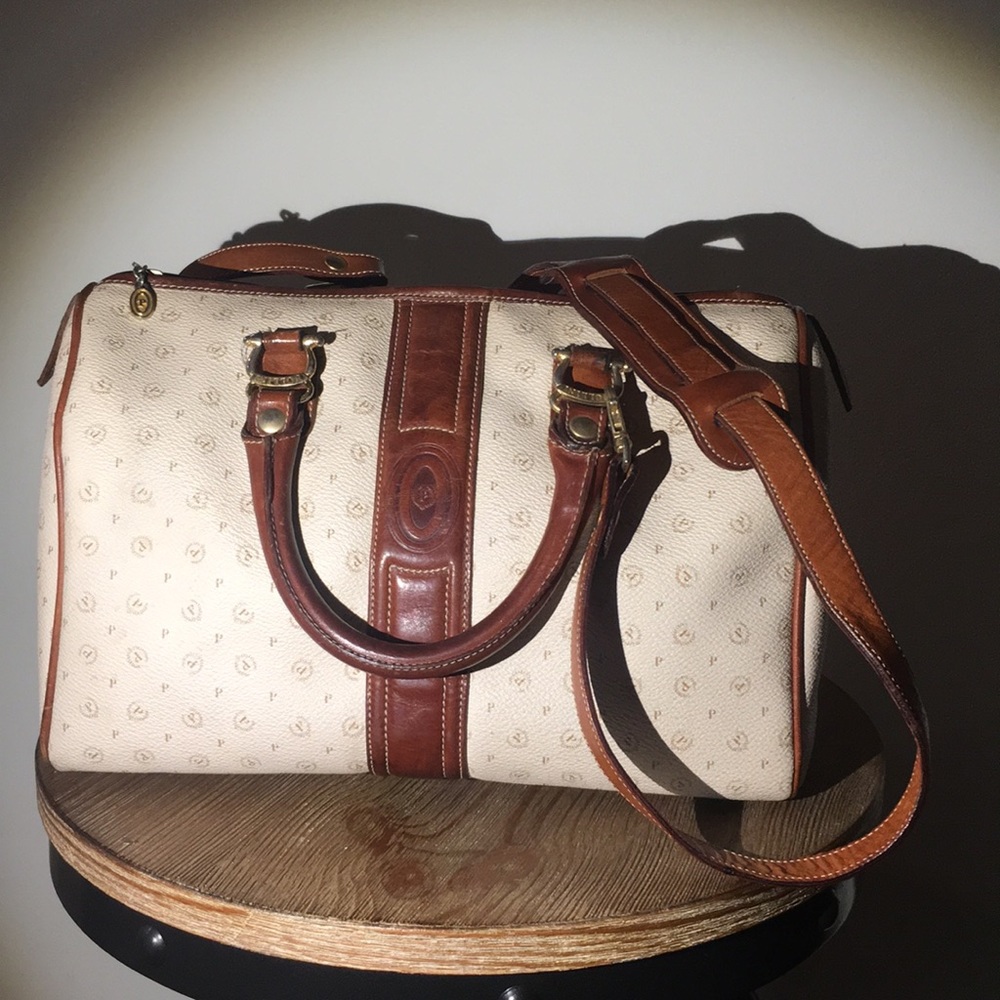 Vtg Pollini Signature Handbag With Shoulder Strap✅